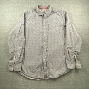 Tommy Bahama Jeans Mens LS Button Down‎ Blue/Pink Checkered Polka Dots Shirt L